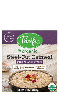 Pacic Foods - Steel Cut Oatmea Flax & Chia