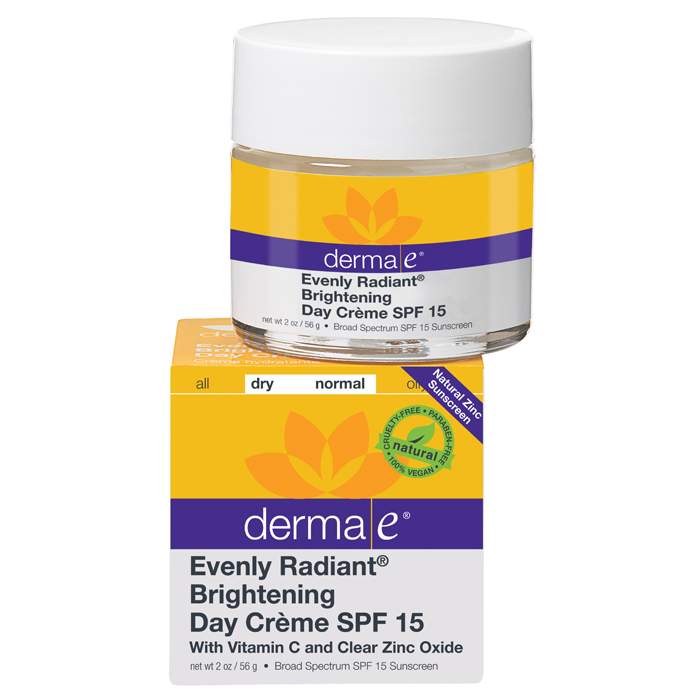 derma e - Evenly Radiant - Brightening Day Creme SPF-15